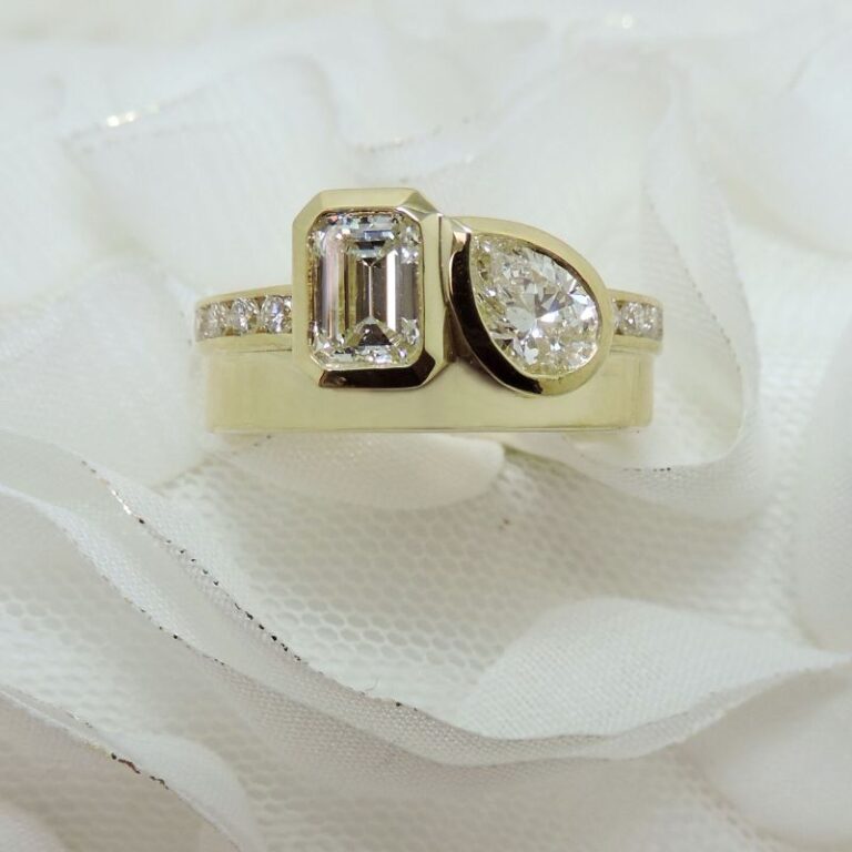 Vow Renewal 3-New and Old Dia in 14K Yellow Gold