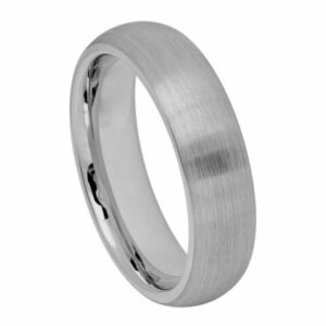 Tungsten Ring Brushed Domed Classic Style – 6mm Ring for Men and Women