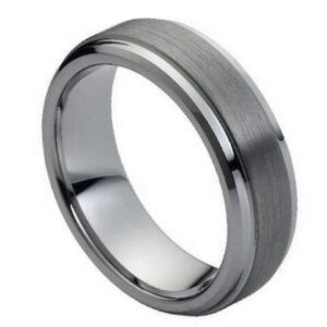 Tungsten Ring Brushed Flat Classic Style – 7mm Ring for Men and Women