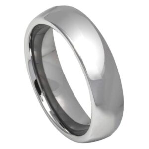 Tungsten Ring Polished Shiny Domed Ring 5.5mm Ring for Men and Women