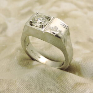 Custom Hinged Shank Mountain Ring