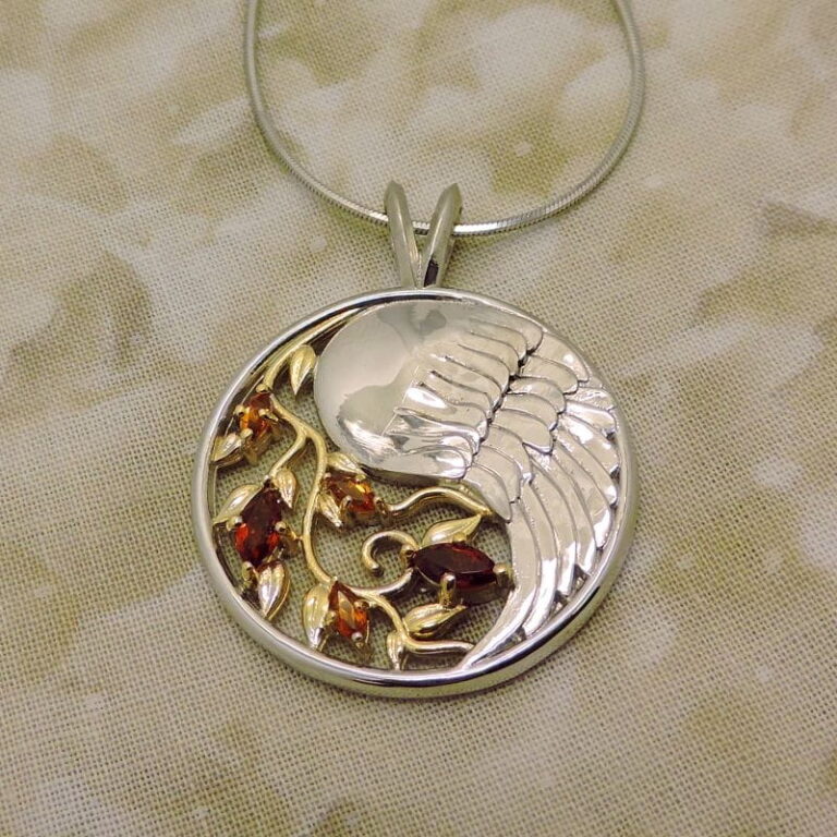 Yin Yang Wing Vine Necklace