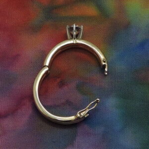 Hinged Shank Engagement Ring Open